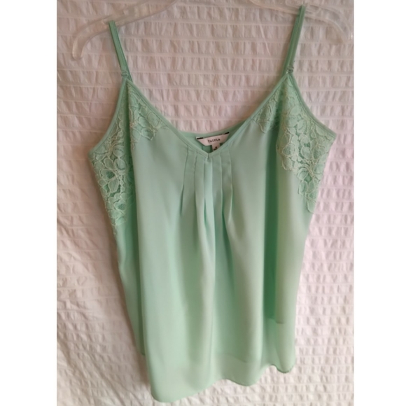 Aritzia Talula Mint Green Camisole with Lace - Med - Picture 1 of 2